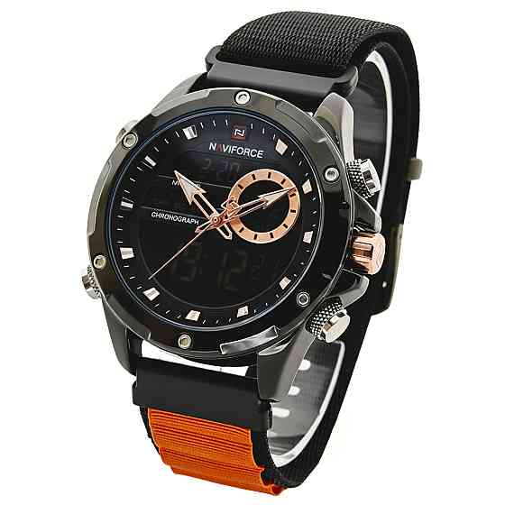 Часы мужские тактические Naviforce Pride Orange (2 ремешка) Винница