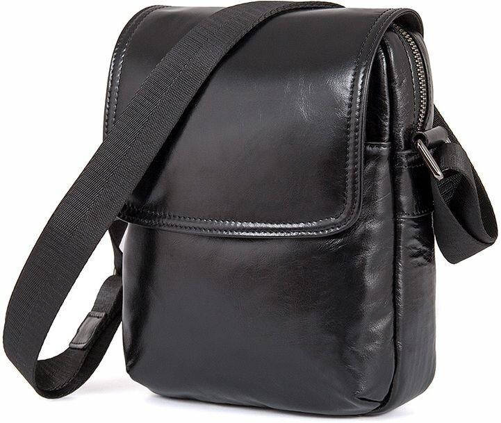 Сумка чоловіча Vintage 14470 шкіряна Чорна Київ - фото 9