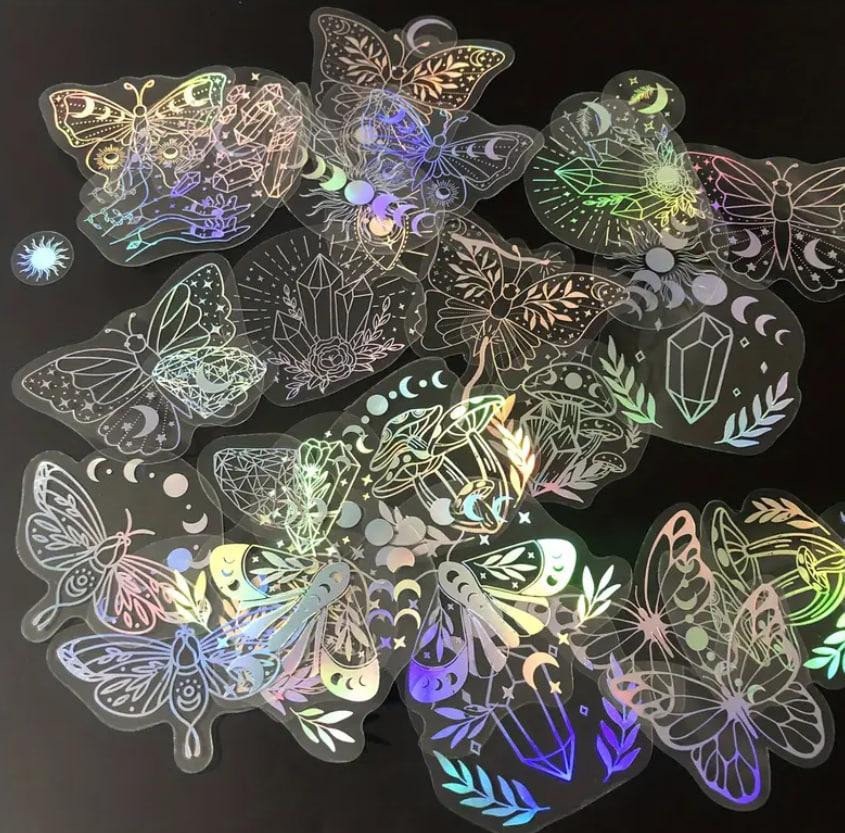 Голографические блестящие наклейки. Стикеры. Наклейки для велосипеда, для компьютера, ноутбука, набо Киев - изображение 1