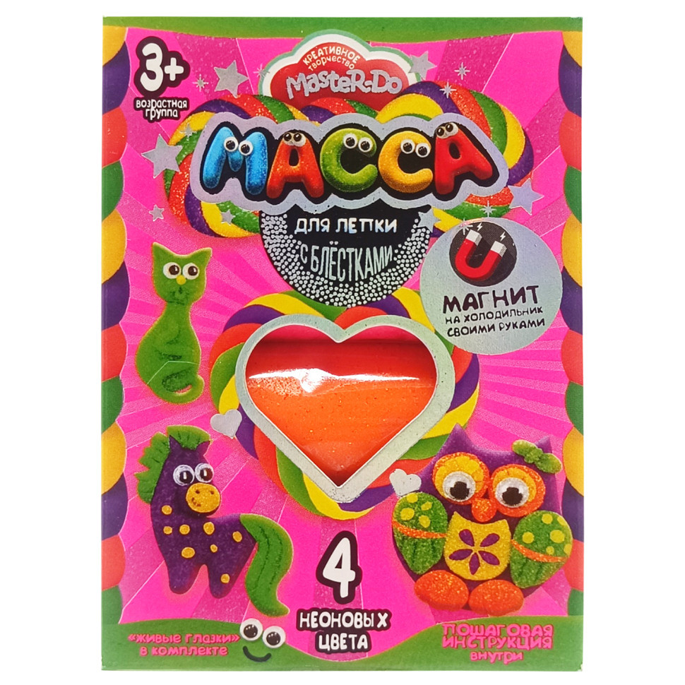 Набір креативної творчості Маса для ліплення "MASTER DO" MMD-02-01, 4 кольори Вид 1 Вінниця - фото 1