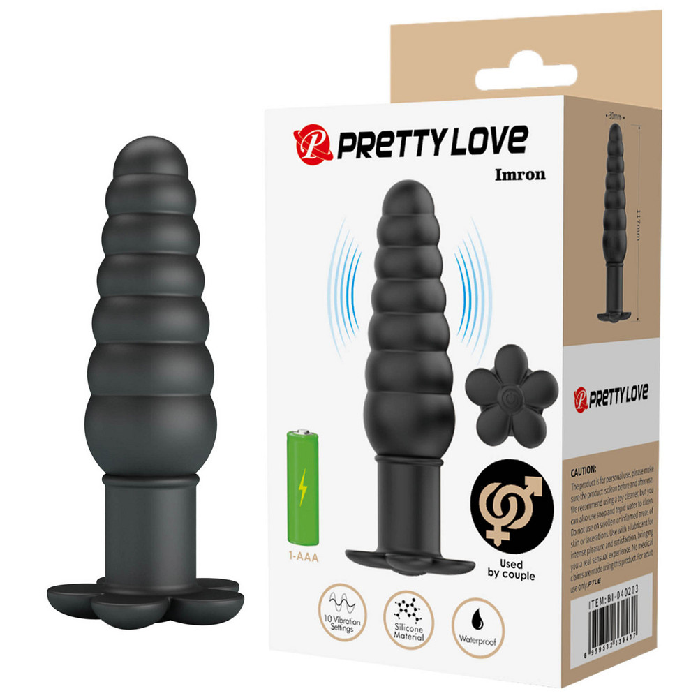 Анальна пробка з вібрацією Pretty Love Imron Vibrating Anal Plug Sex Aura Київ - фото 1