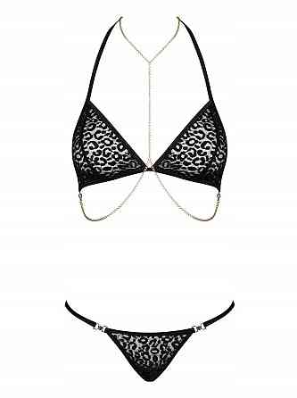 Комплект з ланцюжками Obsessive Pantheria 2-pcs set black S/M Sex Aura Київ