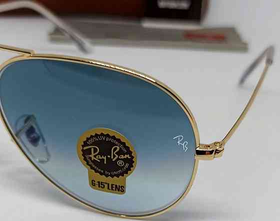 Брендовые очки капли голубой градиент в зол металле  стекло Киев