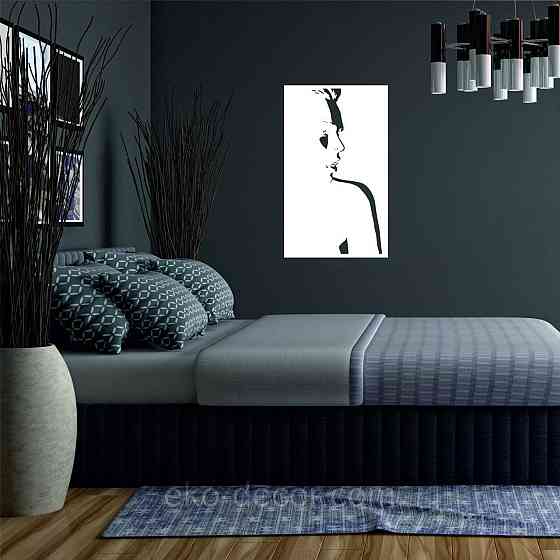 Декоративное настенное Панно «Девушка» Декор на стену 90*54 см, Белый Киев