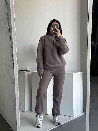 Женский теплый костюм двойка: кофта и штаны из турецкого флиса Мокко, 50/52 Одесса