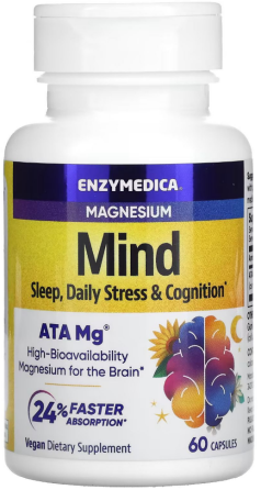 Магний (ацетилтауринат) для сна Enzymedica Magnesium Mind 60 капс Киев