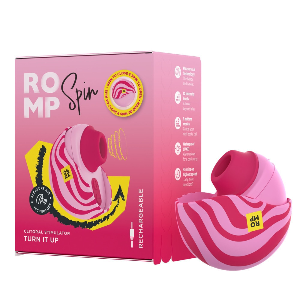 Вакуумний стимулятор клітора ROMP Spin в тревел-форматі, рожевий Sex Aura Київ - фото 2
