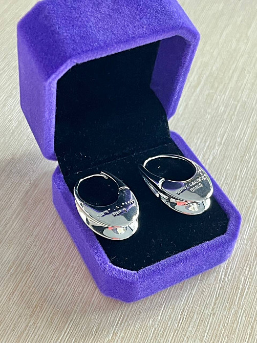 Сережки Saint Laurent у білому золоті Одеса - фото 7