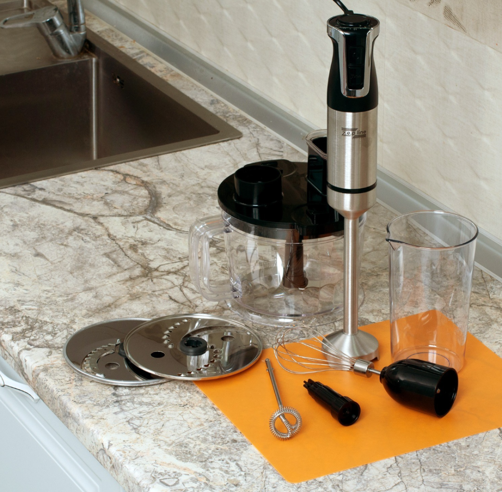 Багатофункціональний блендер 7в1 з потужністю 1500Вт 20 швидкостей, чаша 1.5 літрів  Zepline ZP-797 Чорний Одеса - фото 7