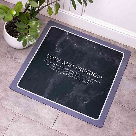 Jiamat Килимок для ванної кімнати Love and freedom 58*58 см діатомітовий HP-42-10 Коломия