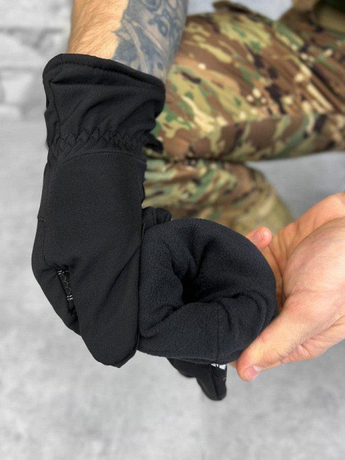 Чоловічі зимові сенсорні сенсорні Тактичні рукавички чоловічі Softshell Одеса - фото 4