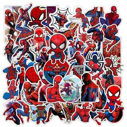 Набір наклейок (стікерів) Marvel Spiderman (50 шт.), стікерпак Марвел. Спайдермен Київ