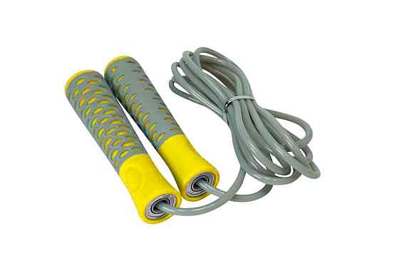 Скакалка PowerPlay 4206 Jump Rope PRO+ Сіро-жовта (2,75m.) Кам'янське