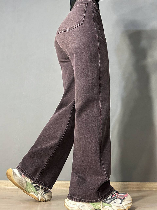 Джинсы женские Its Basic 2499-2 WIDE LEG палаццо с выточками коричневые, коричневый, 34, 34, 67 см, 94 см Киев - изображение 12