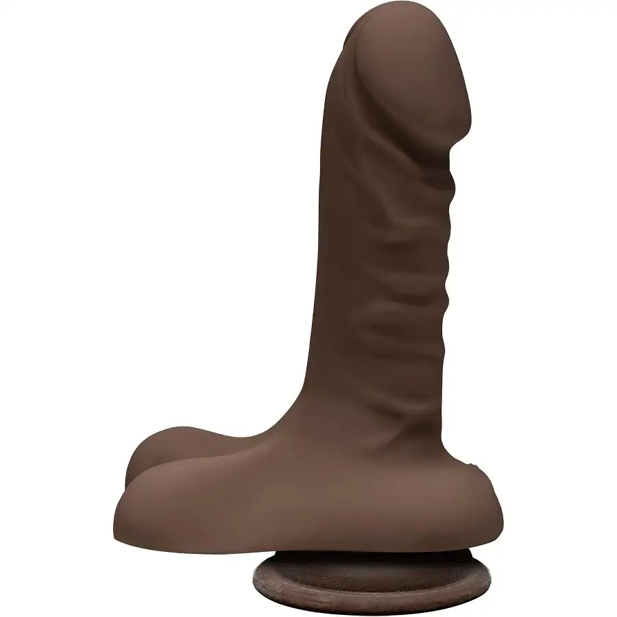 Фалоімітатор Doc Johnson The D - Super D - 6 Inch With Balls - ULTRASKYN - Chocolate, діаметр 3,8 см Львов - изображение 1