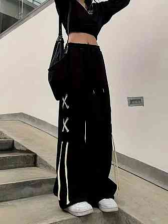 Женские оверсайз багги-штаны с минималистичным дизайном двунитка Одесса