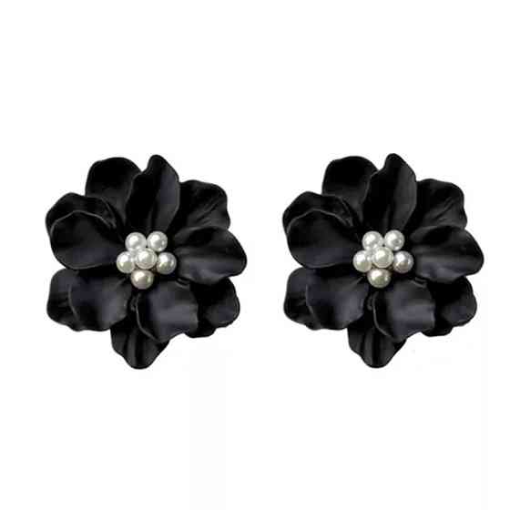 Женские серьги 25 мм черный Киев