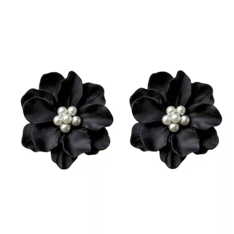 Женские серьги 25 мм черный Киев - изображение 2