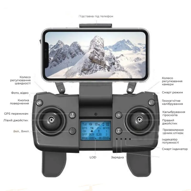 Квадрокоптер з камерою Lyzrc L900 Pro Max 4K HD GPS FPV (до 1200м) 28 хв польоту + посадка у місце зльоту Вінниця - фото 9