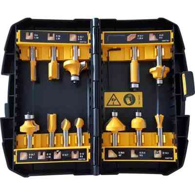 Набір фрез DeWALT діаметр хвостовика 8 мм, 12 шт. (DT90016) Вінниця