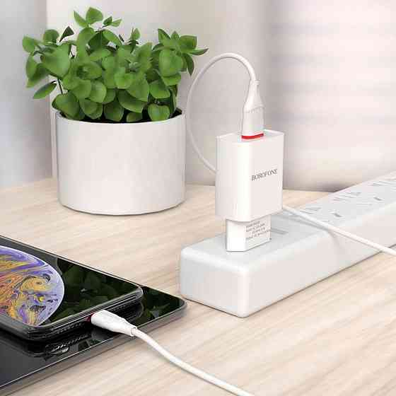 Мережевий зарядний пристрій BOROFONE BA20A Sharp single port charger set, колір білий BA20ALW Одеса