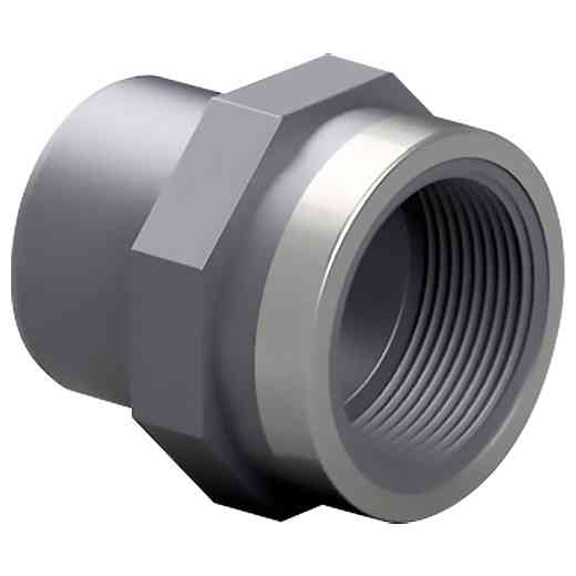 Адаптер-втулка ПВХ Effast RGRAFR020C з металевим кільцем, d20x3/4