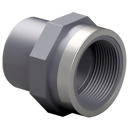 Адаптер-втулка ПВХ Effast RGRAFR020C з металевим кільцем, d20x3/4