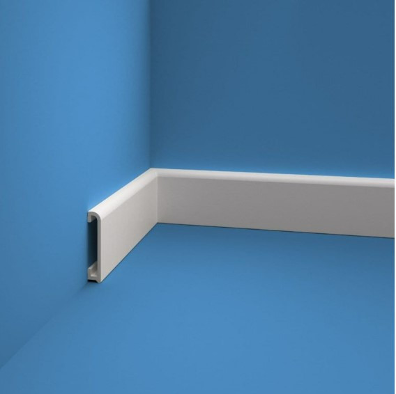 Плинтус РМ 080.16 под покраску из полимера высокой плотности  (2,00м.п.) 80х13мм Днепр - изображение 2