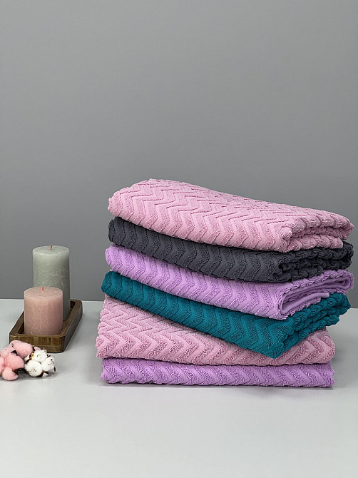 Акція! Рушник махровий Ideal Textile 100% бавовна, розмір 50х90 см, рожеве, Узбекистан Чернівці - фото 3