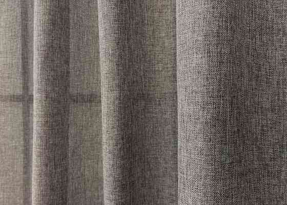 Комплект коротких штор VR-Textil Лен Мешковина № 1769ш Серый 130х170см 2 шт (35-0364) Киев