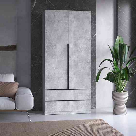 Шафа для одягу VAYS M-30, 2 шухляди, з штангою та полицями, ЛДСП, 100×50×220 см – для спальні, вітальні, передпокою Львів