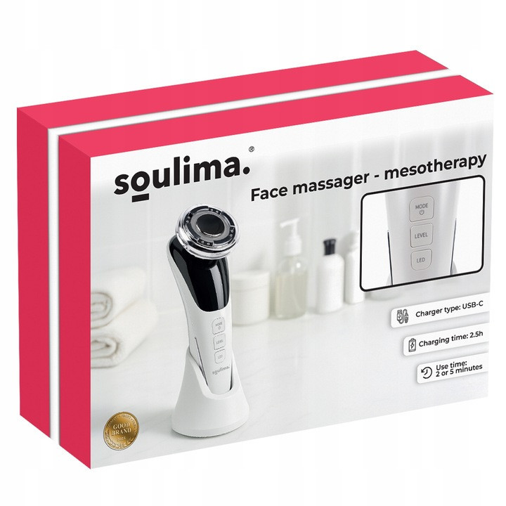 Массажер для лица безыгольная мезотерапия 5 режимов работы Soulima (25888) Нововолынск - изображение 8