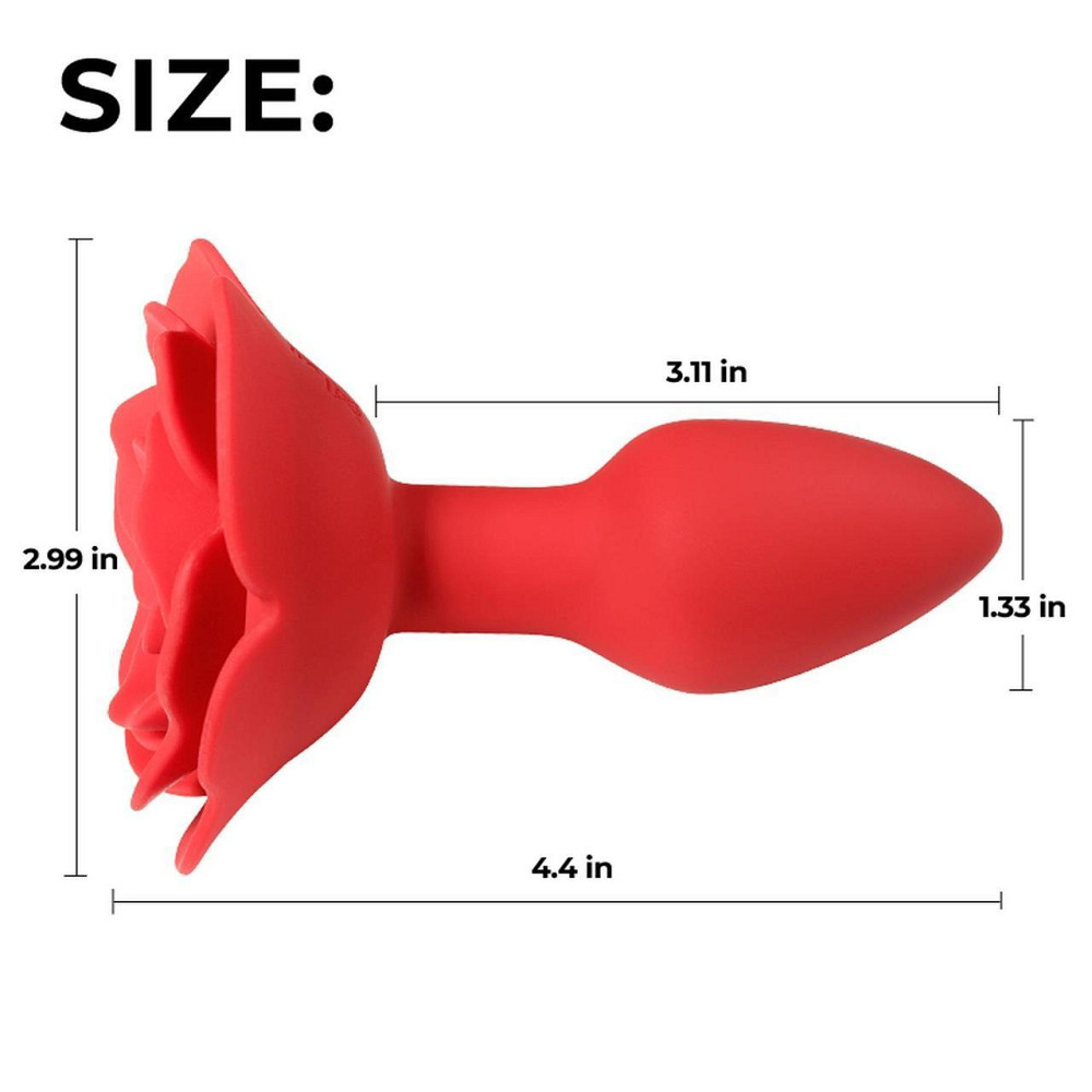 Анальна пробка - Rose Rotating Anal Plug Sex Aura Київ - фото 9