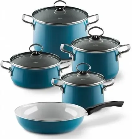 Riess Emaille 5Cz Aquamarin- Набір каструль Bez Niklu Indukcja Синій (558010) Київ