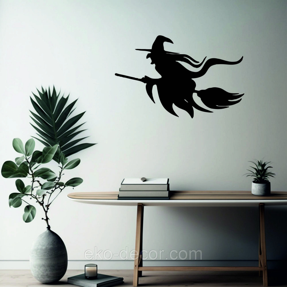 Декоративное настенное Панно «Ведьма на метле с котом», Декор на стену Киев - изображение 6