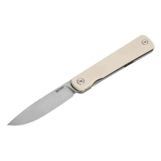 Ніж складаний туристичний SRM Palfrey 135L-GT (8.3 см) 14C28N / G10 білий Київ