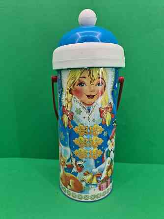 Новорічний тубус для цукерок середній /Снігуронька (1 шт) Харків