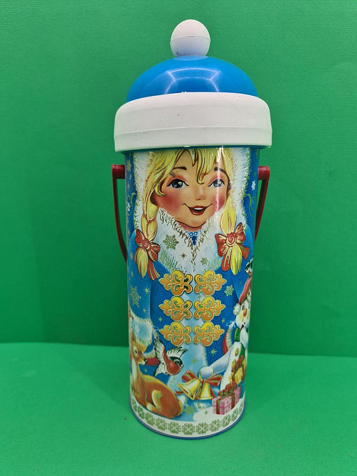 Новогодний тубус для конфет  средний /Снегурочка(d-87*205mm) (1 шт) Харьков - изображение 3