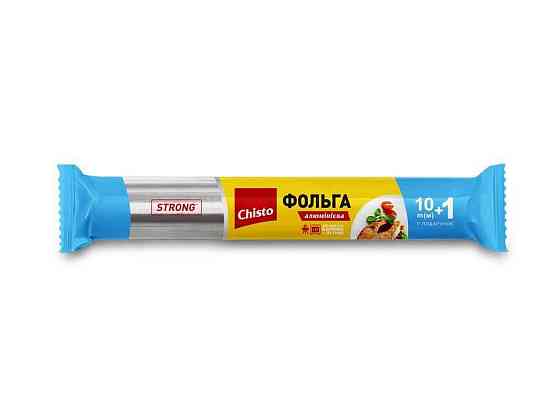 Фольга алюмінієва для харчових продуктів 101м міцна ТМ Chisto Київ