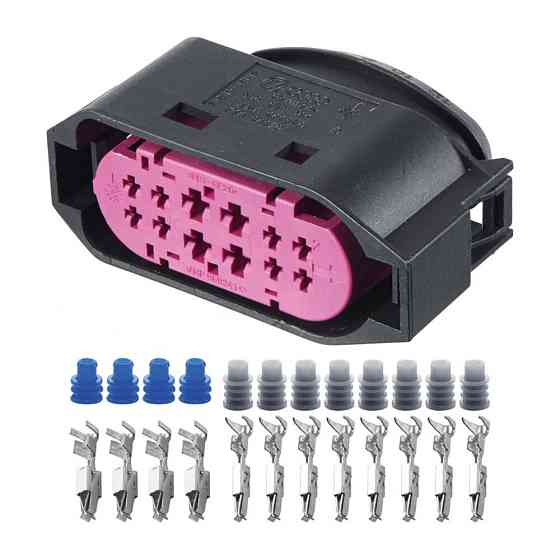 Роз'єм конектор 12-кон., 1J0941165, 96934 VAG, TE Германия, Франция, Германия, Франция, Audi, Bugatti, Porsche, Seat, Skoda, VW Київ