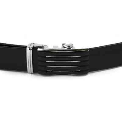 Ремень Vintage Мужской с автоматической пряжкой полоска Черный (20301) Винница