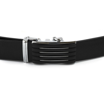 Ремень Vintage Мужской с автоматической пряжкой полоска Черный (20301) Винница - изображение 6