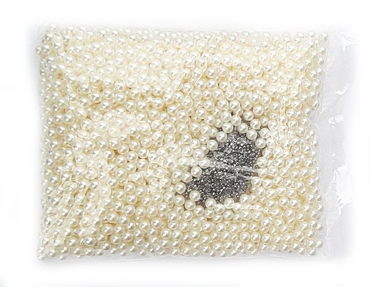 Набір бісером під набивні білі перли. Київ - фото 1