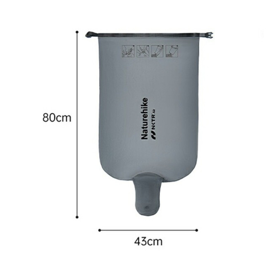 Гермомішок-насос універсальний для надування матраців та подушок Naturehike, сірий Київ - фото 1