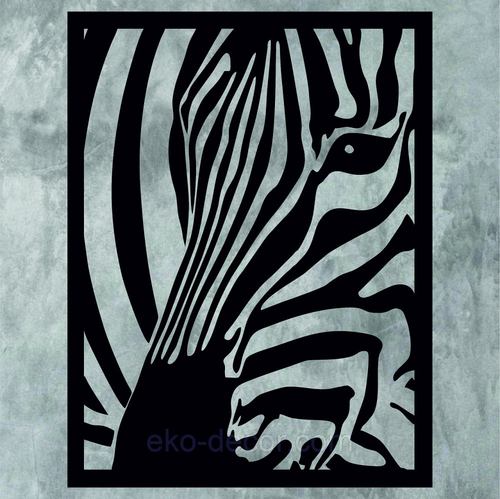 Декоративное настенное Панно «Зебра» Декор на стену Киев - изображение 5