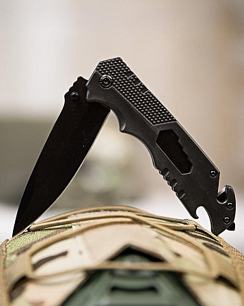 Ніж викидний total black РП7333 Київ - фото 1