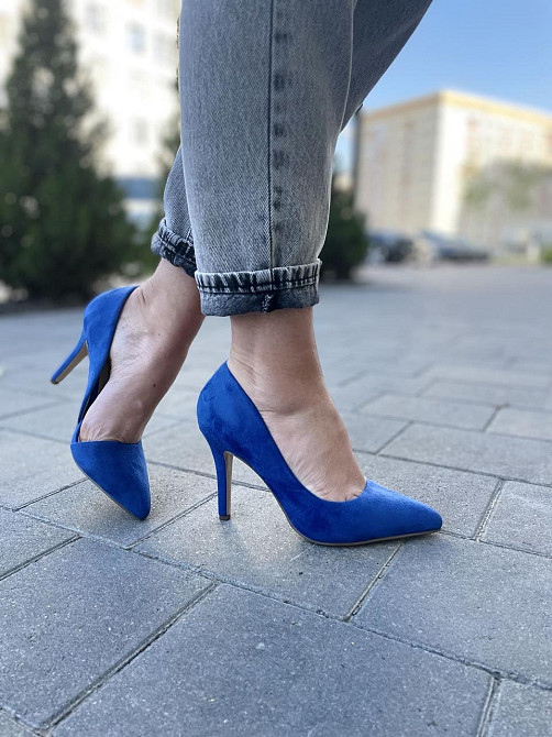Seastar Туфлі жіночі SEASTAR C27 сині еко-замша каблук 9.5 см 36р. 37р. (1872) Коломыя - изображение 6
