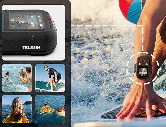 Пульт GoPro 13-8 60м Telesin S5-RMT-01-TGP Киев