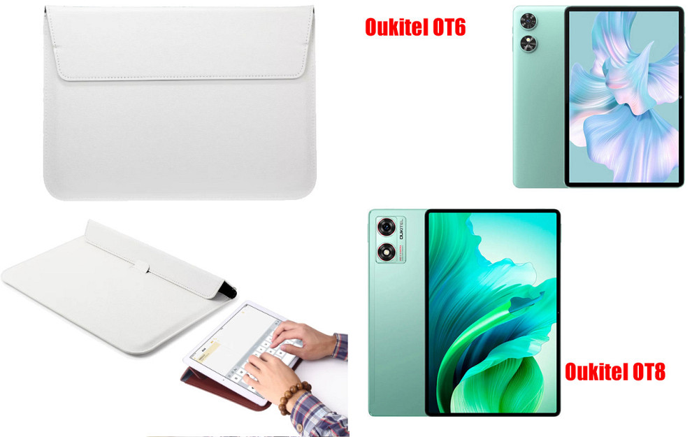 Чохол-конверт VitoCase для Oukitel OT6, OT8, з функцією підставки для планшета Білий Київ - фото 1
