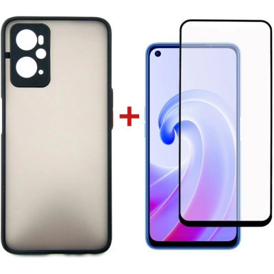 Чохол до мобільного телефона Dengos Kit for OPPO A76 case + glass (Black) (DG-KM-37) Вінниця - фото 1
